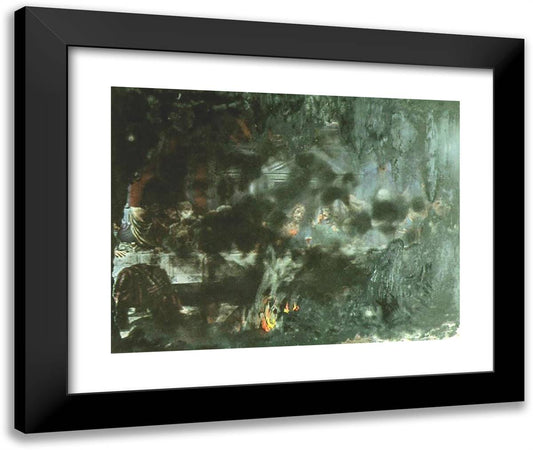 Quantification of Leonardo De VInci's 'Last Supper' 24x20 Black Modern Wood Framed Art Print Poster by Dali, Salvador