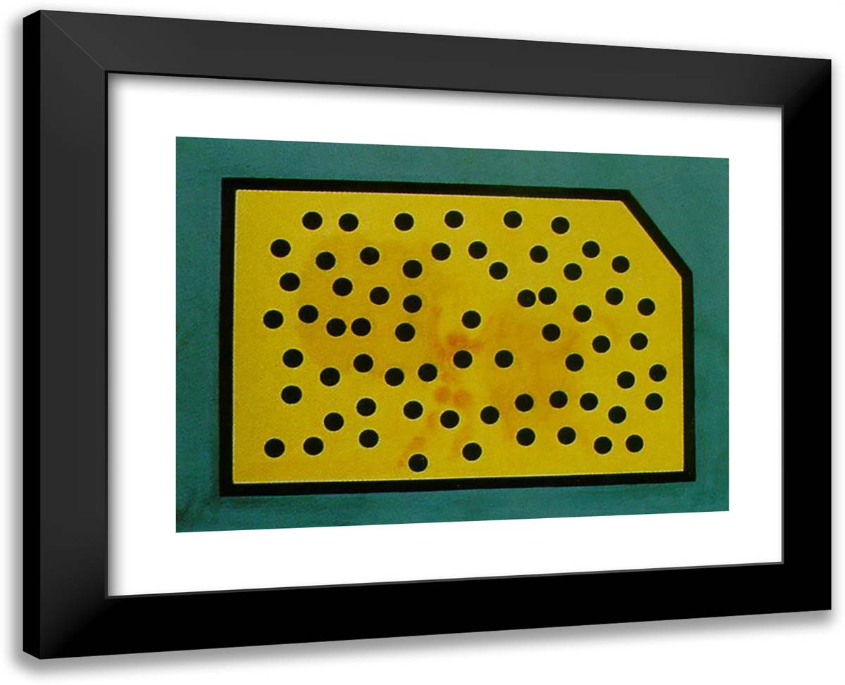 Randomdot Correlogram - the Golden Fleece 24x19 Black Modern Wood Framed Art Print Poster by Dali, Salvador