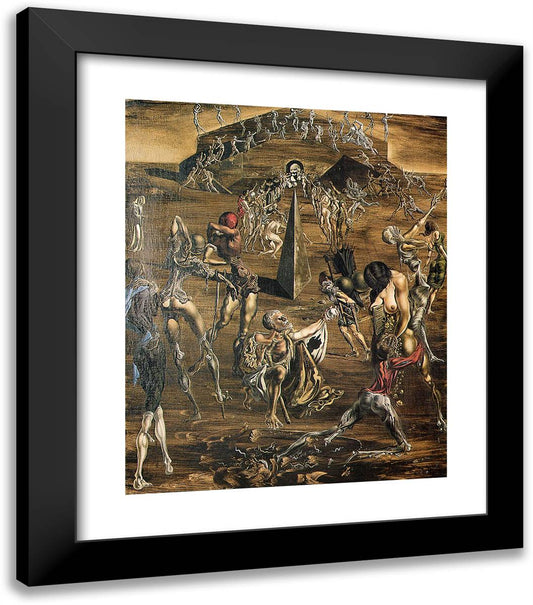 Resurrection of the Flesh 20x23 Black Modern Wood Framed Art Print Poster by Dali, Salvador