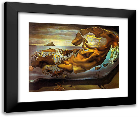 Rhinocerotic Disintegration 24x20 Black Modern Wood Framed Art Print Poster by Dali, Salvador