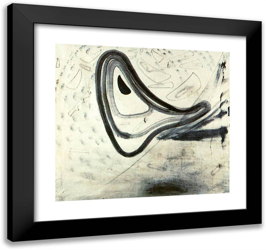 Rhinocerotic Figures 21x20 Black Modern Wood Framed Art Print Poster by Dali, Salvador