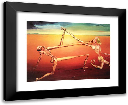 Rock 'N Roll 24x20 Black Modern Wood Framed Art Print Poster by Dali, Salvador