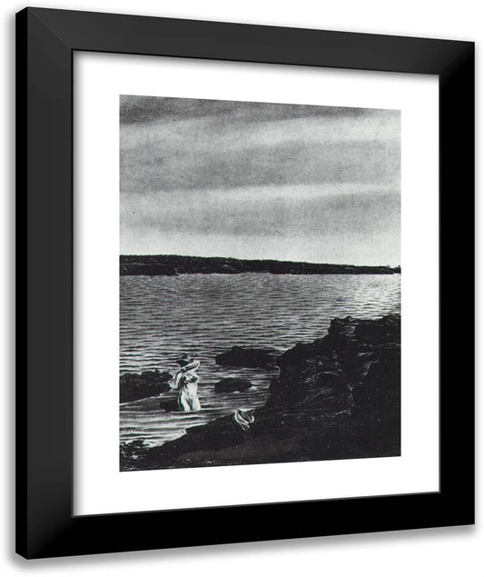 Rocks of Liane (First Version) 20x24 Black Modern Wood Framed Art Print Poster by Dali, Salvador