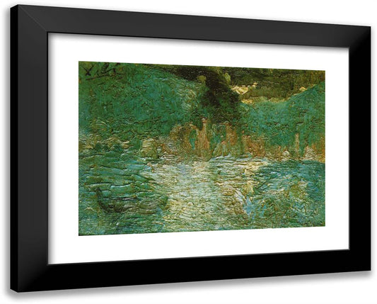 Sea VIew 24x19 Black Modern Wood Framed Art Print Poster by Dali, Salvador