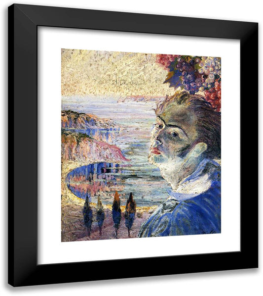 Self Portrait 20x23 Black Modern Wood Framed Art Print Poster by Dali, Salvador