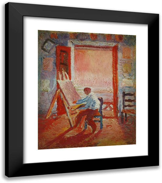 Self-Portrait in the Studio 20x23 Black Modern Wood Framed Art Print Poster by Dali, Salvador