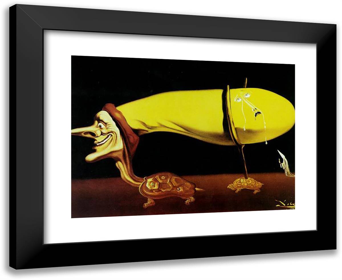 Sorcery 24x20 Black Modern Wood Framed Art Print Poster by Dali, Salvador