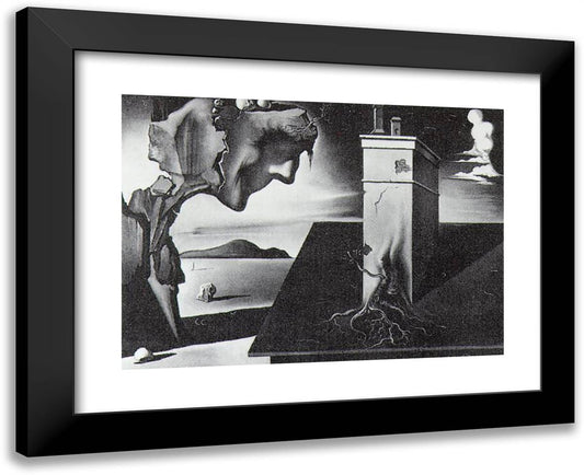 Spellbound 24x20 Black Modern Wood Framed Art Print Poster by Dali, Salvador