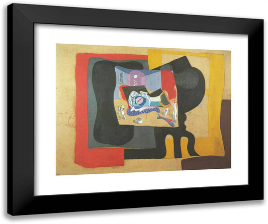Still Life with Moonight 24x20 Black Modern Wood Framed Art Print Poster by Dali, Salvador