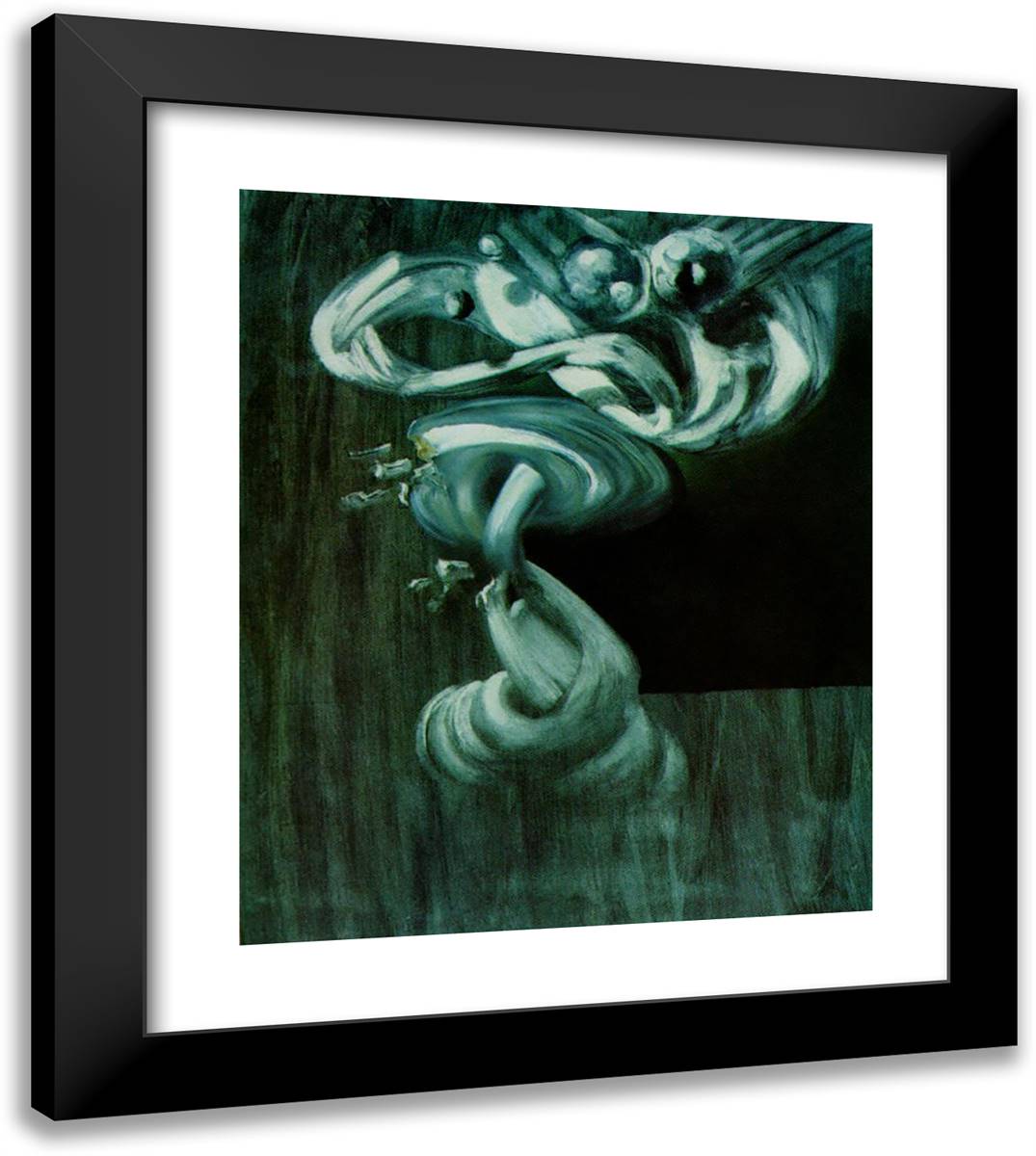 Study for a Fruit Bowl in 'still Life - Fast Moving' 20x23 Black Modern Wood Framed Art Print Poster by Dali, Salvador