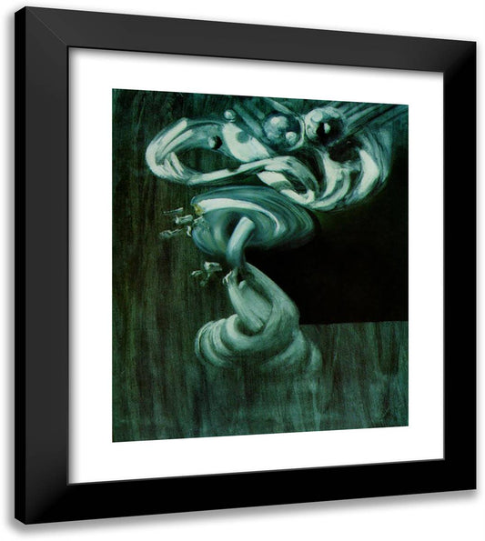 Study for a Fruit Bowl in 'still Life - Fast Moving' 20x23 Black Modern Wood Framed Art Print Poster by Dali, Salvador