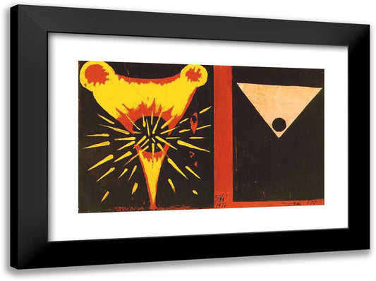 Study for 'Christ of St. John of the Cross' 24x18 Black Modern Wood Framed Art Print Poster by Dali, Salvador