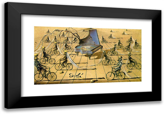 Study for Sentimental Colloquy 24x17 Black Modern Wood Framed Art Print Poster by Dali, Salvador