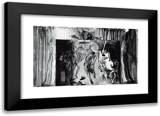 Study for the Set of 'Romeo and Juliet' 24x17 Black Modern Wood Framed Art Print Poster by Dali, Salvador