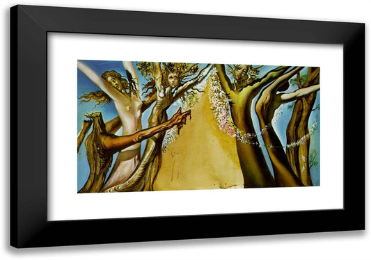 Study for the Set of the Ballet 'tristan Insane' 24x17 Black Modern Wood Framed Art Print Poster by Dali, Salvador