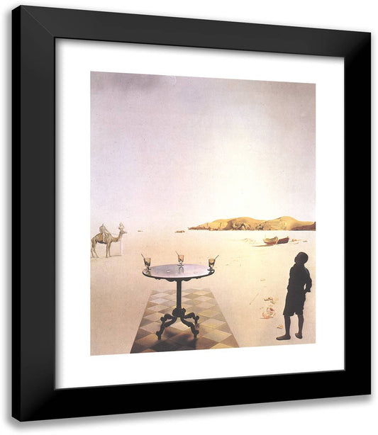 Sun Table 20x23 Black Modern Wood Framed Art Print Poster by Dali, Salvador