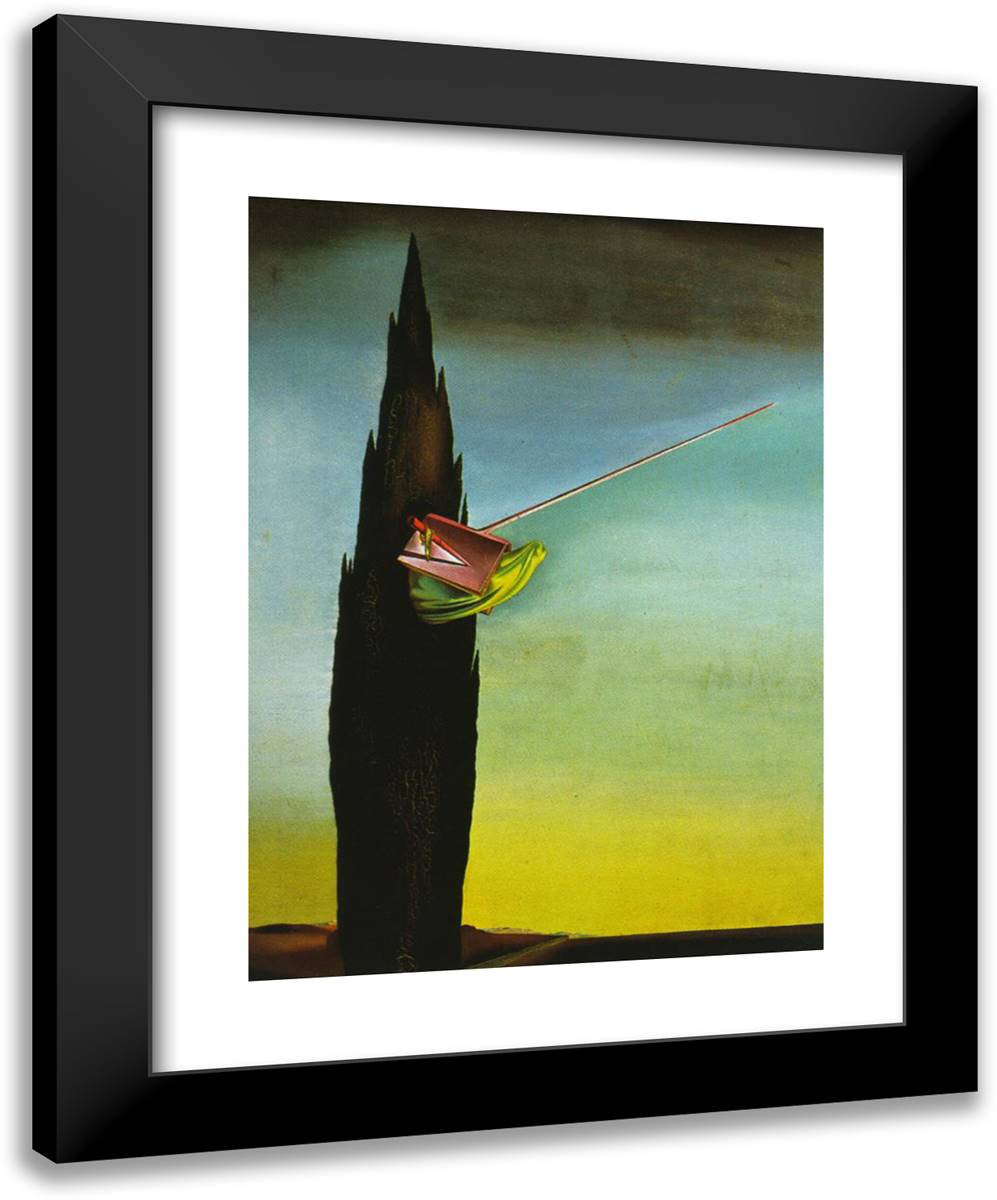 Surrealist Essay 19x24 Black Modern Wood Framed Art Print Poster by Dali, Salvador