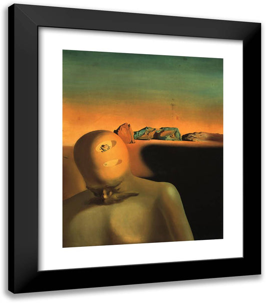 The Average Bureaucrat 20x23 Black Modern Wood Framed Art Print Poster by Dali, Salvador