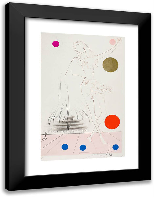 The Buckingham Fountain 18x24 Black Modern Wood Framed Art Print Poster by Dali, Salvador