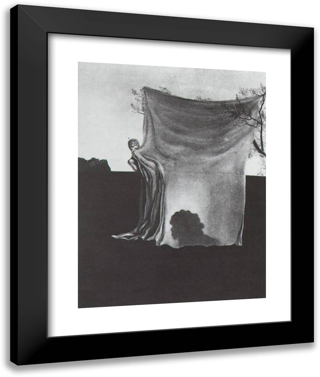 The Feeling of Becoming 20x24 Black Modern Wood Framed Art Print Poster by Dali, Salvador