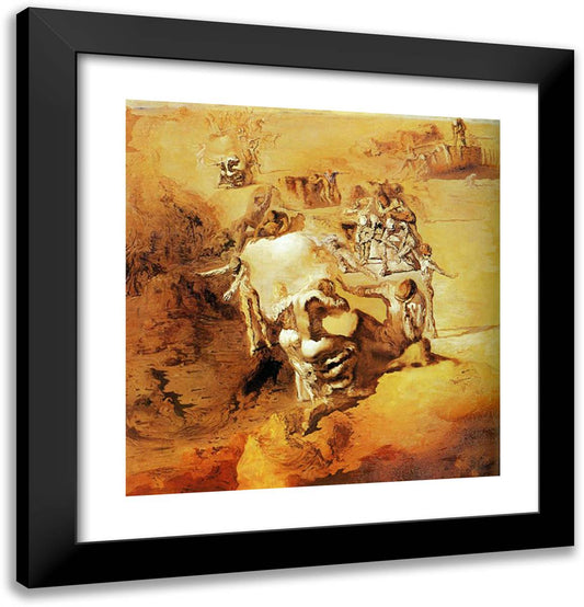 The Great Paranoiac 20x21 Black Modern Wood Framed Art Print Poster by Dali, Salvador
