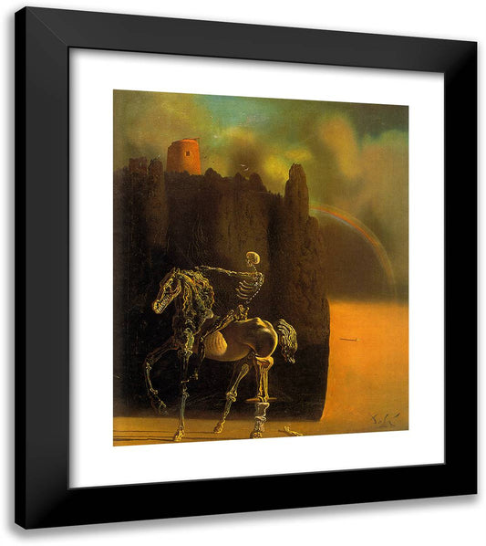 The Horseman of Death 20x23 Black Modern Wood Framed Art Print Poster by Dali, Salvador