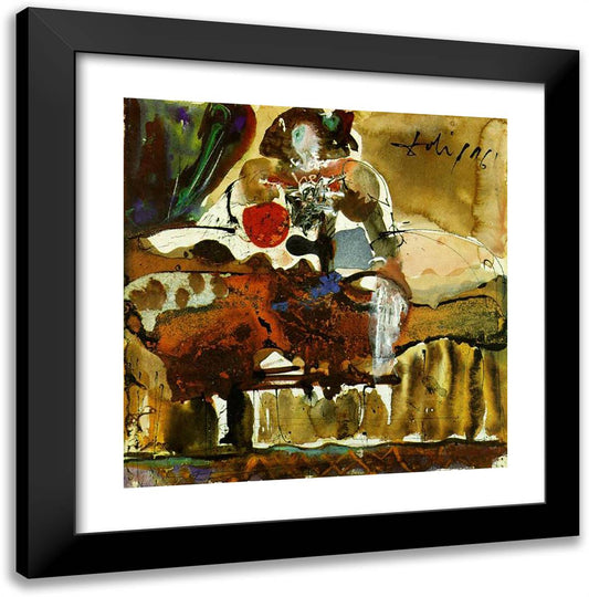 The Infanta (Standing Woman) 20x20 Black Modern Wood Framed Art Print Poster by Dali, Salvador