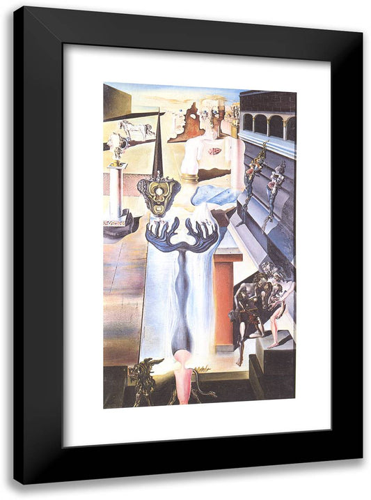 The Invisible Man 17x24 Black Modern Wood Framed Art Print Poster by Dali, Salvador