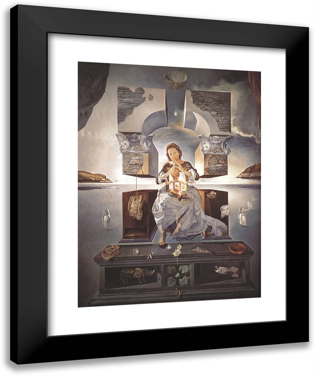The Madonna of Port Lligat 20x24 Black Modern Wood Framed Art Print Poster by Dali, Salvador