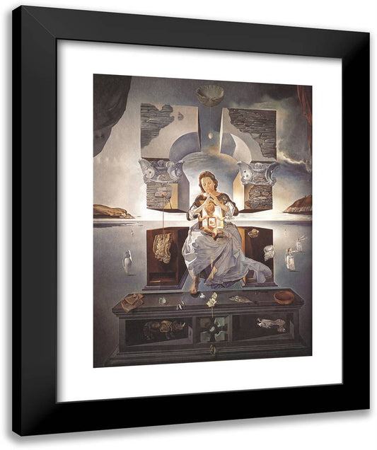 The Madonna of Port Lligat 20x24 Black Modern Wood Framed Art Print Poster by Dali, Salvador