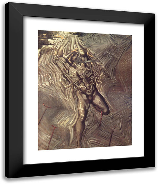 The Martyr 20x24 Black Modern Wood Framed Art Print Poster by Dali, Salvador