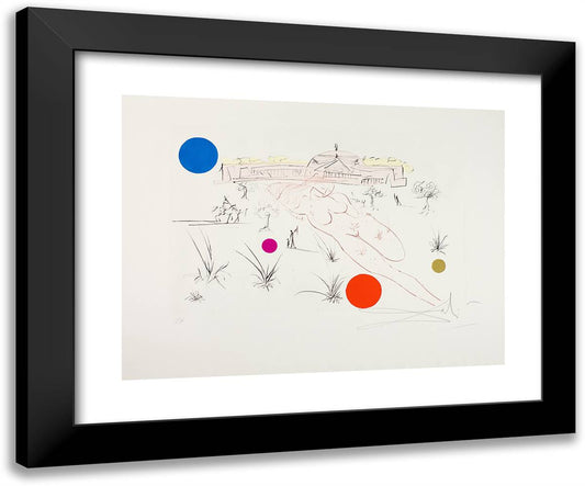The Museum of Science and Industry 24x20 Black Modern Wood Framed Art Print Poster by Dali, Salvador