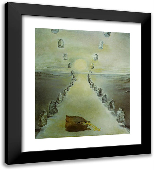 The Path of Enigmas (First Version) 20x22 Black Modern Wood Framed Art Print Poster by Dali, Salvador