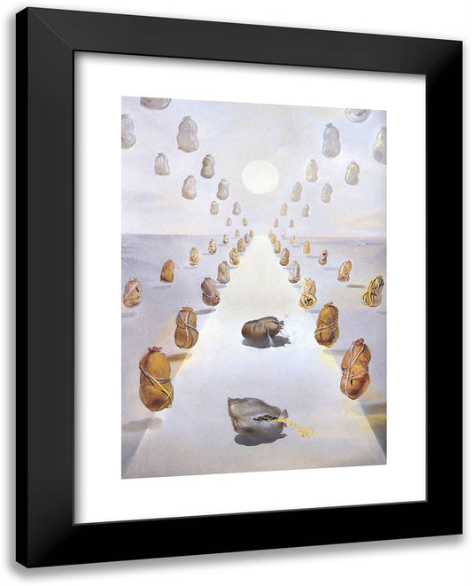 The Path of Enigmas (Second Version) 19x24 Black Modern Wood Framed Art Print Poster by Dali, Salvador