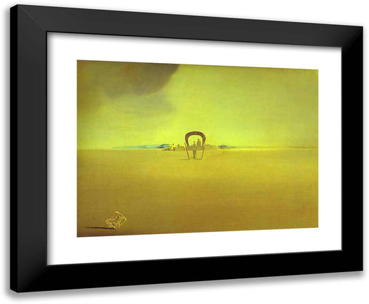 The Phantom Cart 24x20 Black Modern Wood Framed Art Print Poster by Dali, Salvador