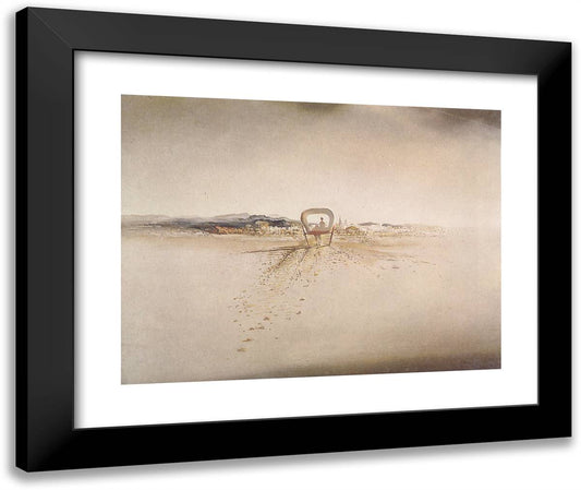 The Phantom Wagon 24x20 Black Modern Wood Framed Art Print Poster by Dali, Salvador