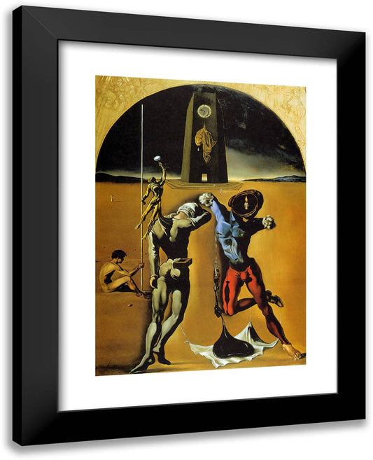 The Poetry of America 19x24 Black Modern Wood Framed Art Print Poster by Dali, Salvador