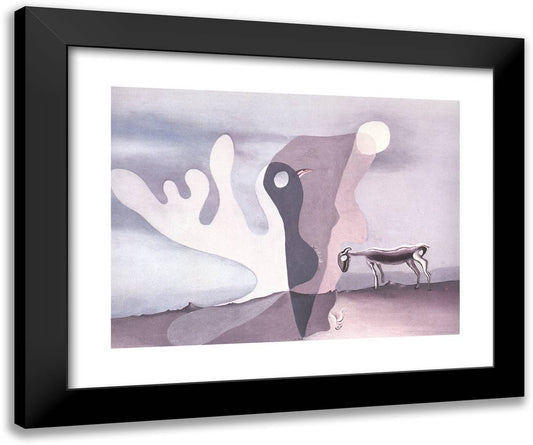 The Ram (The Spectral Cow) 24x20 Black Modern Wood Framed Art Print Poster by Dali, Salvador