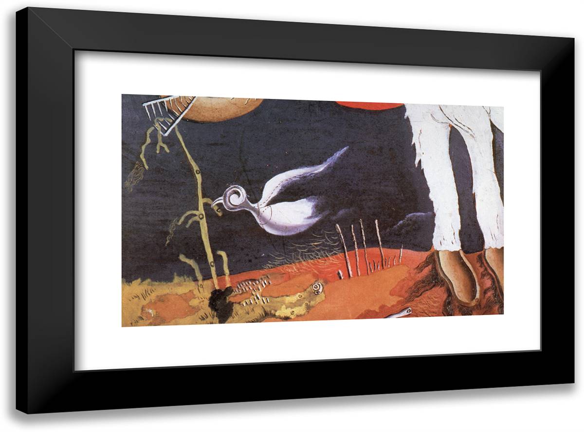 The Rotting Bird 24x18 Black Modern Wood Framed Art Print Poster by Dali, Salvador