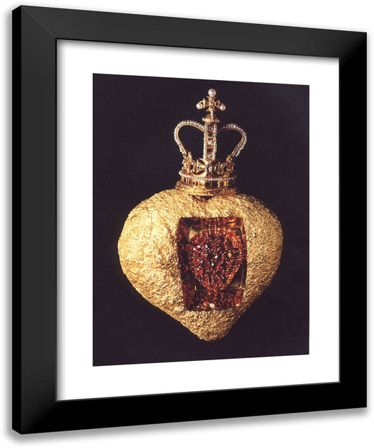 The Royal Heart 20x24 Black Modern Wood Framed Art Print Poster by Dali, Salvador