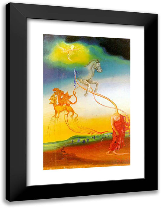 The Second Coming of Christ 18x24 Black Modern Wood Framed Art Print Poster by Dali, Salvador