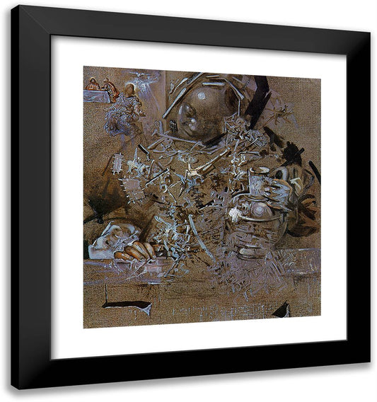 The Servant of the Disciples at Emmaus 20x21 Black Modern Wood Framed Art Print Poster by Dali, Salvador