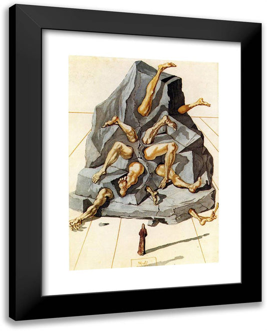 The Simoniacs 19x24 Black Modern Wood Framed Art Print Poster by Dali, Salvador