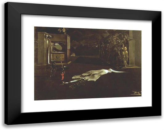 The Stain 24x19 Black Modern Wood Framed Art Print Poster by Dali, Salvador