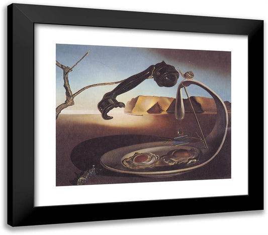 The Sublime Moment 23x20 Black Modern Wood Framed Art Print Poster by Dali, Salvador