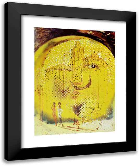 The Sun of Dali 20x24 Black Modern Wood Framed Art Print Poster by Dali, Salvador