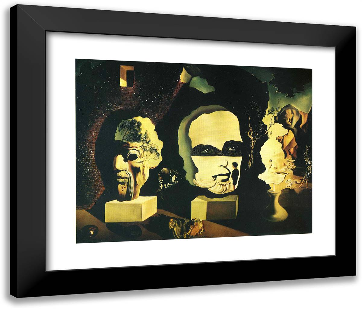 The Three Ages 24x20 Black Modern Wood Framed Art Print Poster by Dali, Salvador