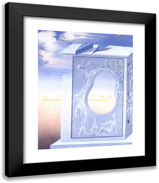 The Tower of Enigmas 20x23 Black Modern Wood Framed Art Print Poster by Dali, Salvador
