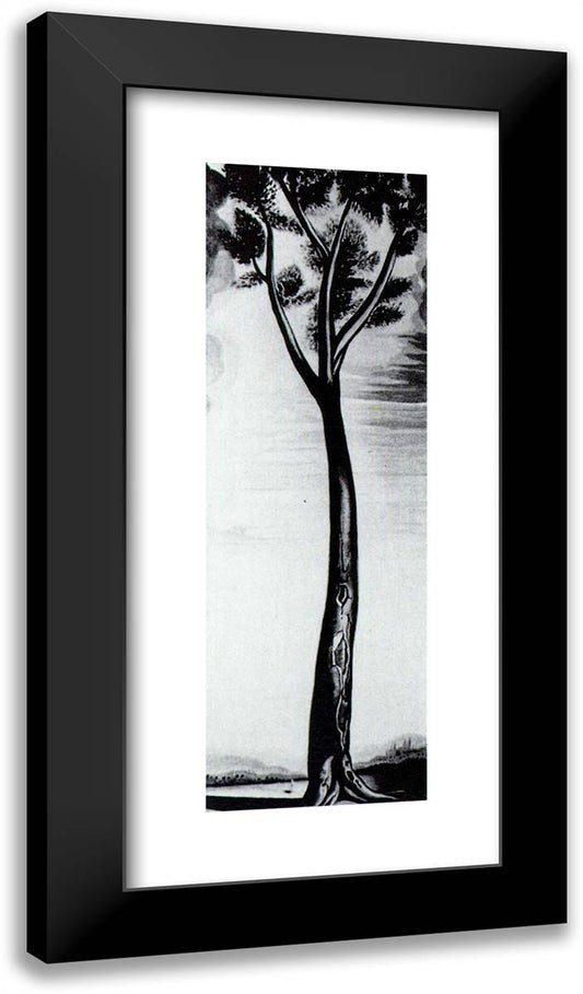 The Tree 13x24 Black Modern Wood Framed Art Print Poster by Dali, Salvador