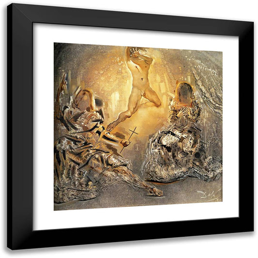 The Trinity 20x20 Black Modern Wood Framed Art Print Poster by Dali, Salvador
